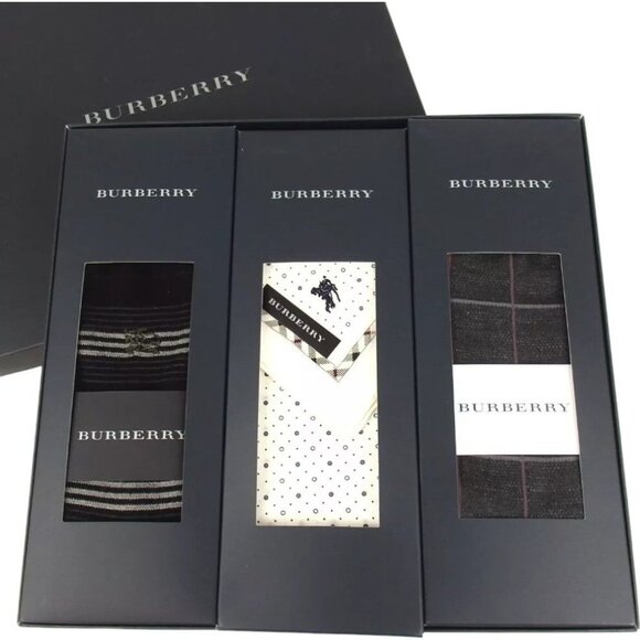 042155AE Burberry Sock & Handkerchief Multicolor Cotton - Picture 1 of 8